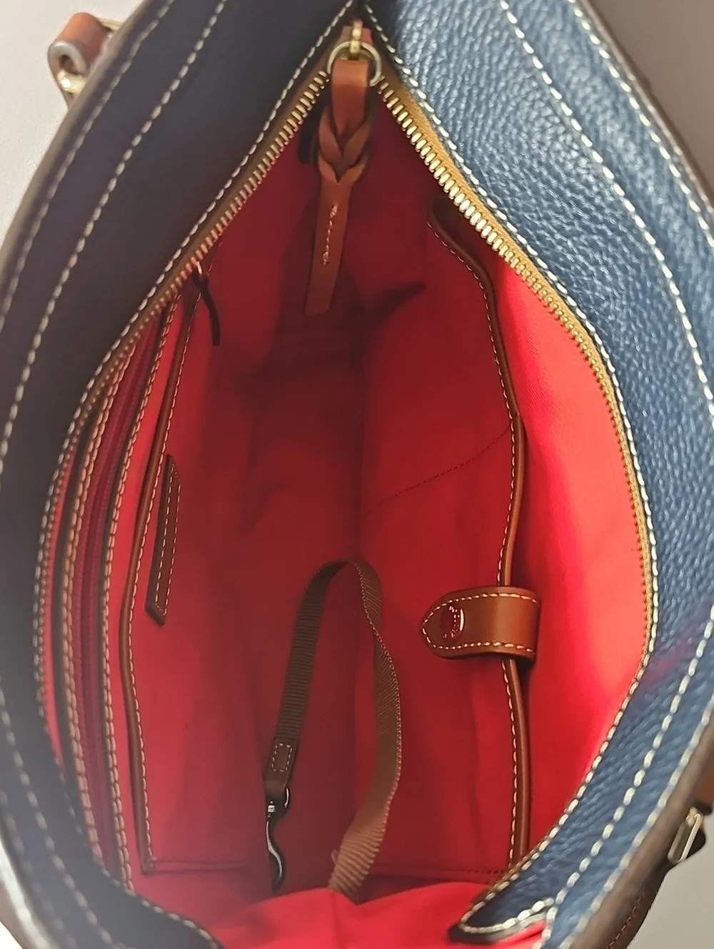 Dooney & Bourke Small Pebble Grain Lexington In Midnight Blue